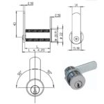 SERRATURA PER MOBILI/QUADRI ELETTRICI OMR 220050 A MANIGLIA