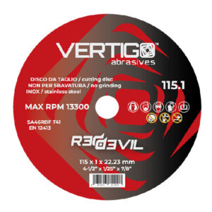 RED-DEVIL-VERTIGO-ALFRED-DORLATTI TRONCATORE PIANO RED DEVIL CORINDONE 125x1x22,23 - immagine 1