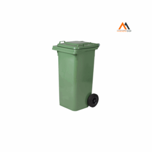 ICS-BIDONE-QUADRO-PER-DIFFERENZIATA-LT.-240-CM.72X58X106-H-COL.-VERDE-L BIDONE IMMONDIZIA CARRELLATO Lt. 240 - cm 73 x 58 x 106 verd - immagine 1