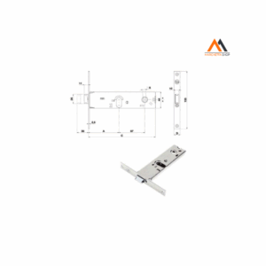YALE-8700280080-L SERRATURA MECCANICA DA FASCIA 870 E58-1 mand.fr.16/int.48 mm - immagine 1